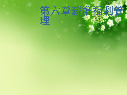 第六章薪酬福利管理优秀课件