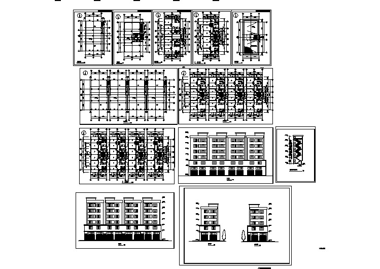 【设计图纸】住宅楼建筑平面图(精选CAD图例)