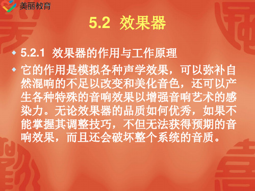 中职教育-《视听技术教程》课件：第五章 专业信号处理器(2)电子工业出版社.ppt