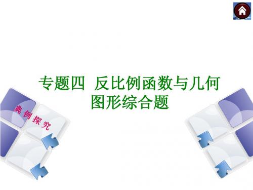 2014中考数学复习方案：专题突破篇(典例探究+点拨交流+变式训练)：反比例函数与几何图形综合题