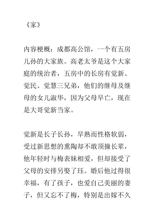 家的故事梗概