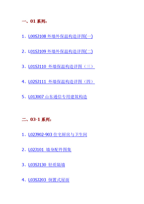 山东省图集索引