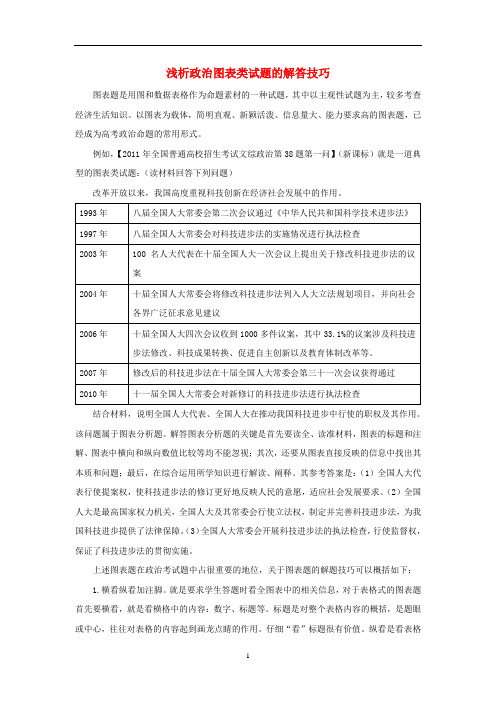 高考政治 各类题型解题技巧 专题13 浅析政治图表类试题的解答技巧