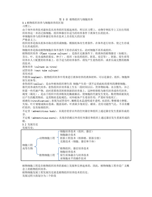 细胞工程 第三章 植物组织与细胞培养