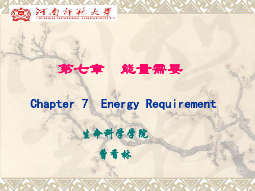 第七章 水产动物能量营养