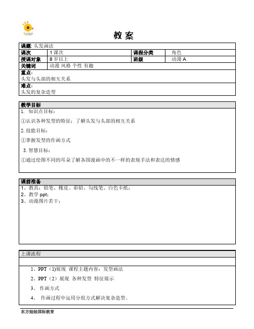 头发画法-教案