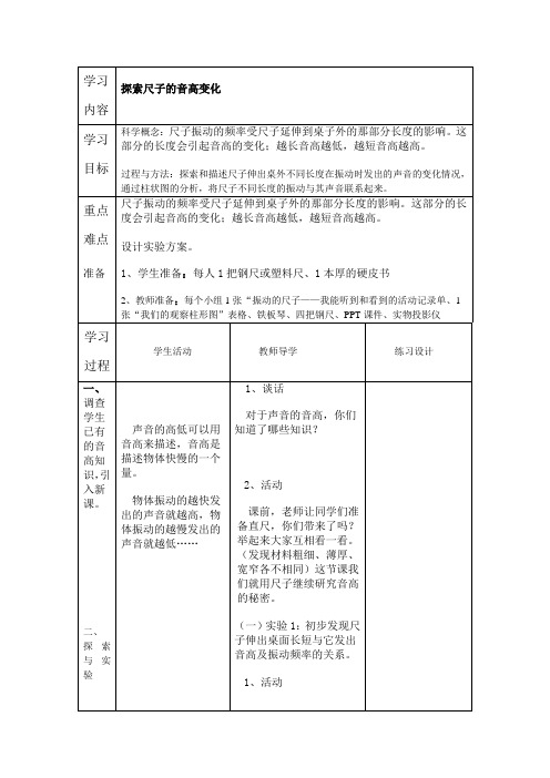 3、4 探索尺子的音高变化