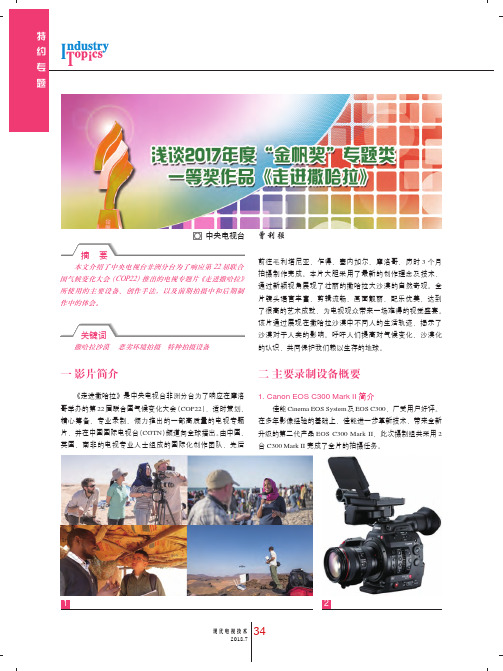 浅谈2017年度“金帆奖”专题类一等奖作品《走进撒哈拉》