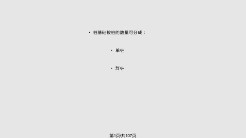 桩基础设计的基础知识PPT课件