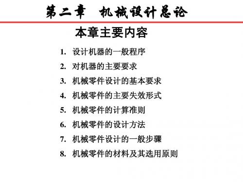 第二章 机械设计总论
