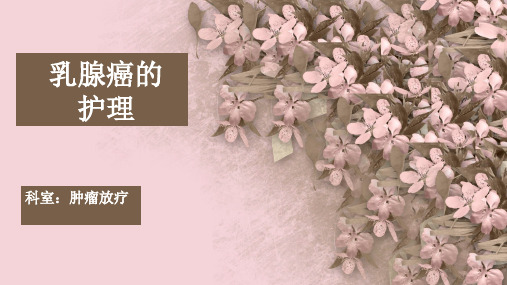 乳腺癌的护理课件
