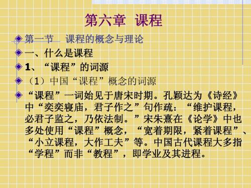 第六章 课程