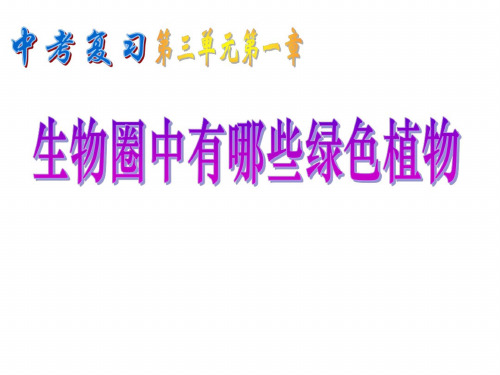 七年级生物生物圈中有哪些绿色植物 (2)