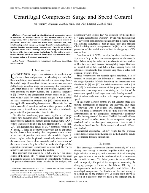 Centrifugal Compressor Surge and Speed Control