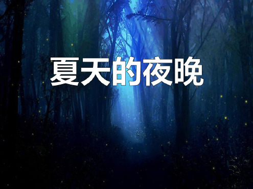 夏天的夜晚 课件