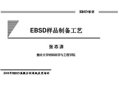 EBSD样品制备工艺-张志清