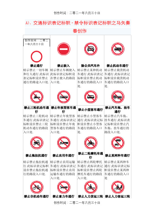 交通标志图片图解大全22页