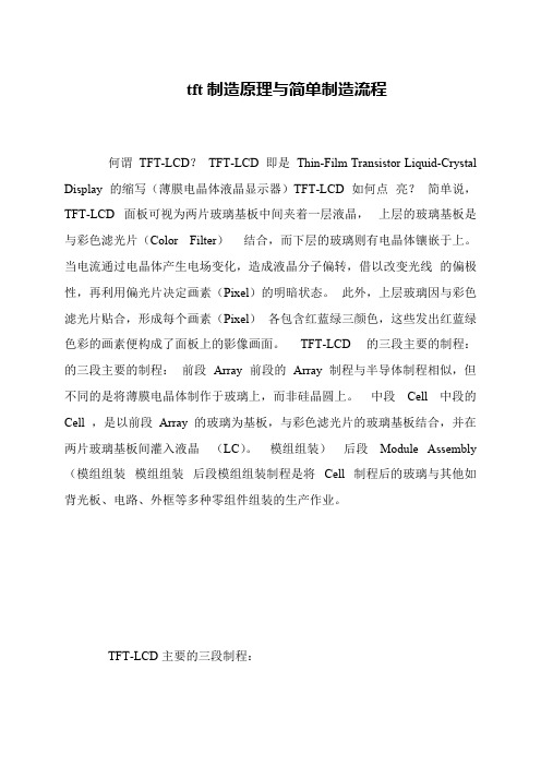 tft制造原理与简单制造流程
