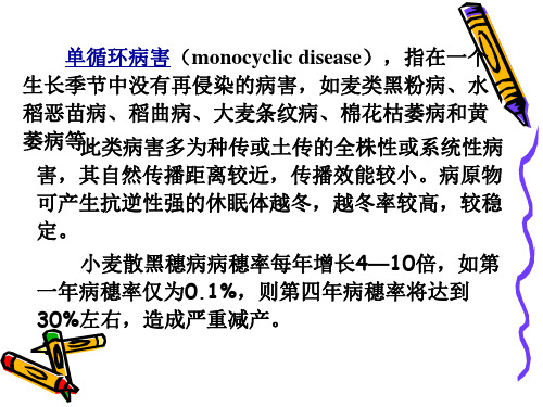 第四章 病原物的侵染和侵染概率