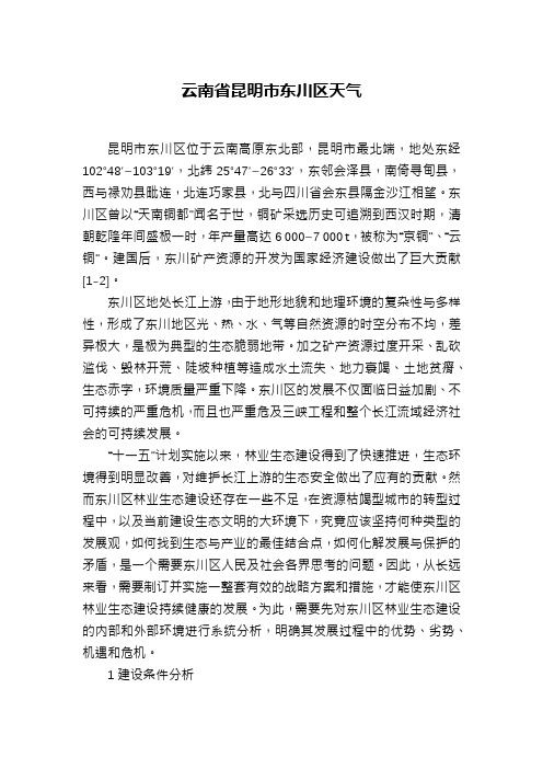 云南省昆明市东川区天气