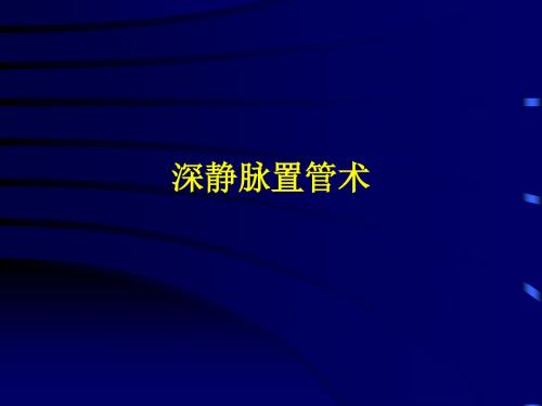 深静脉置管术