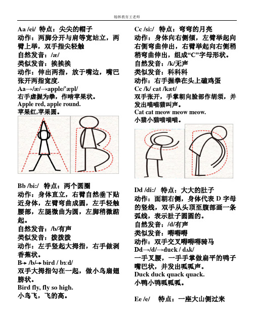 26字母音标及动作记忆