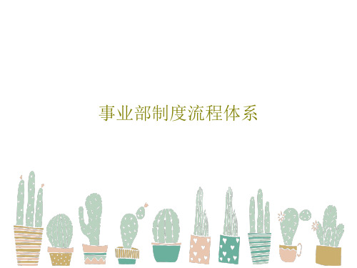事业部制度流程体系20页PPT