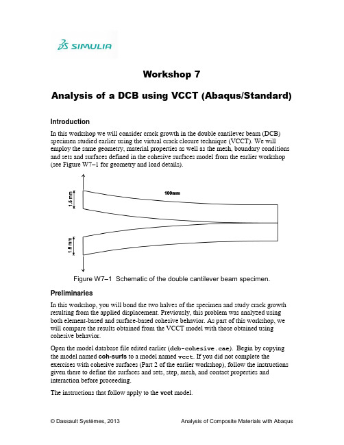 R087ABAQUS资料-COMP-W07-DCB-VCCT-Std