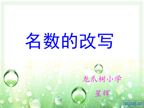 《名数的改写》说课课件(星辉)