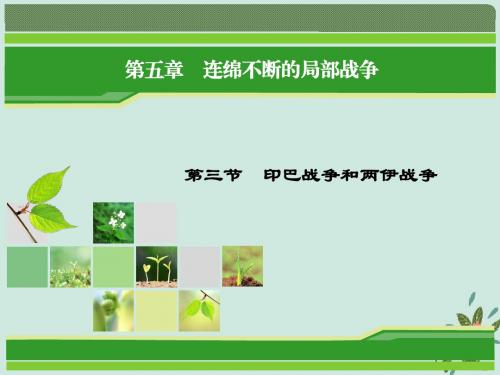 高中历史第五章连绵不断的局部战争5.3印巴战争和两伊战争课件北师大版选修3