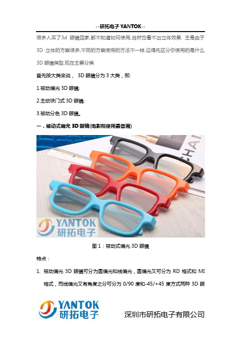 3d眼镜使用方法,它是如何分类 电影院用的是哪种三D眼睛
