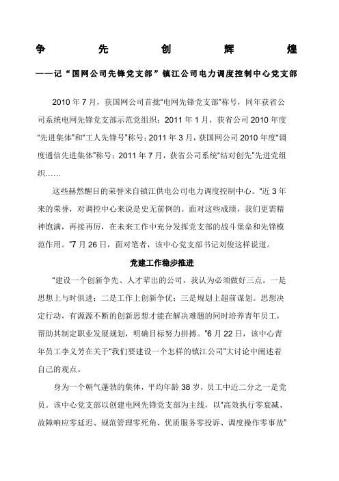 先锋党支部材料