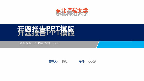 东北师范大学开题报告PPT课件