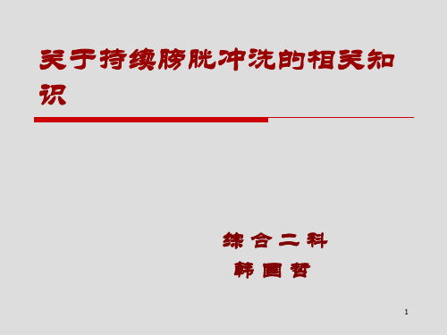 持续膀胱冲洗课件参考课件