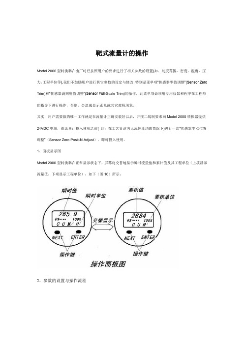 Model 2000 靶式流量计的操作