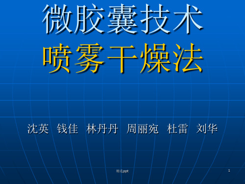 《微胶囊喷雾干燥法》PPT课件