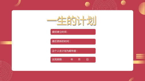 人生规划-提前规划自己的20年