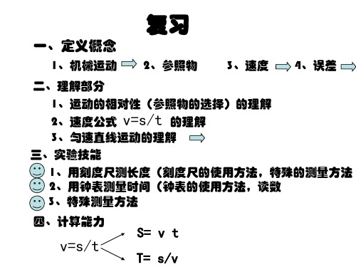 初三物理上学期测量复习课