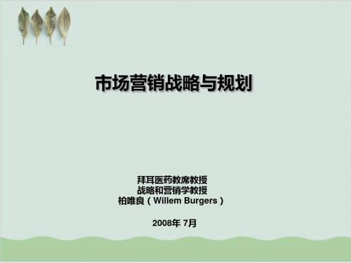 市场营销战略与规划培训材料PPT课件( 78页)