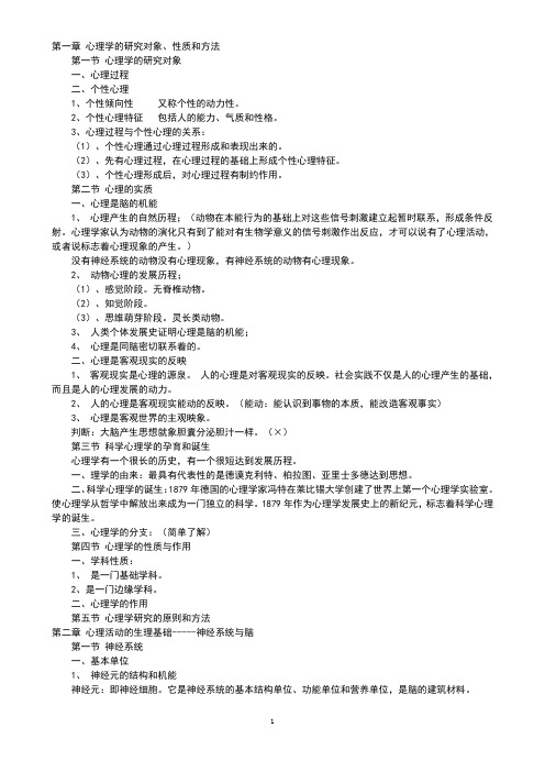 心理学知识点