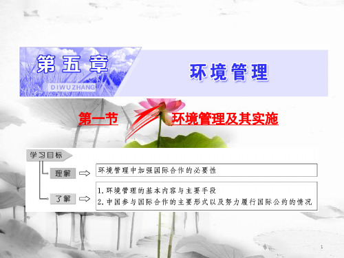 高中地理 第五章 环境管理 第一节 环境管理及其实施课件 中图版选修6.pptx