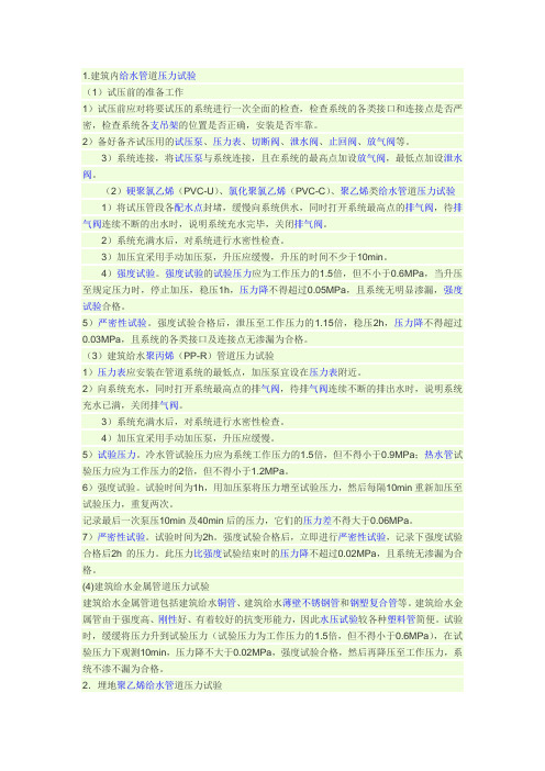 水压试验