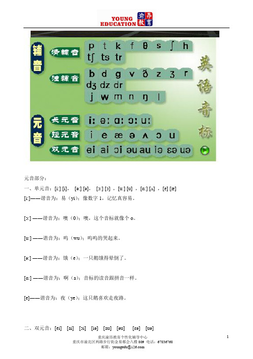 元音及不定冠词用法