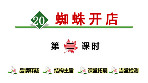 人教部编版二年级语文下册20蜘蛛开店第2课时优质PPT课件