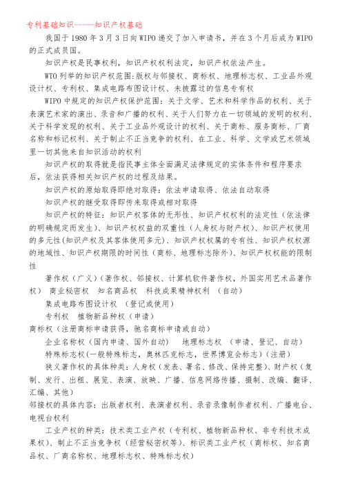 知识产权基础PPT整理的复习资料