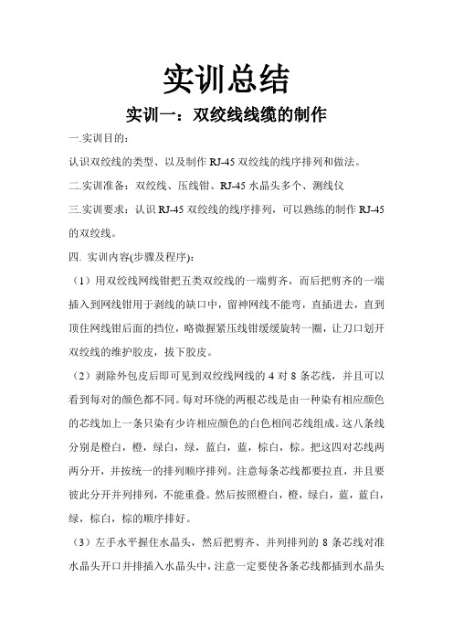 ccna实训总结