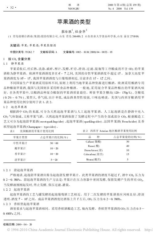 苹果酒的类型