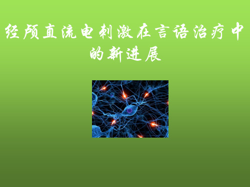 经颅直流电刺激在言语治疗中的新进展