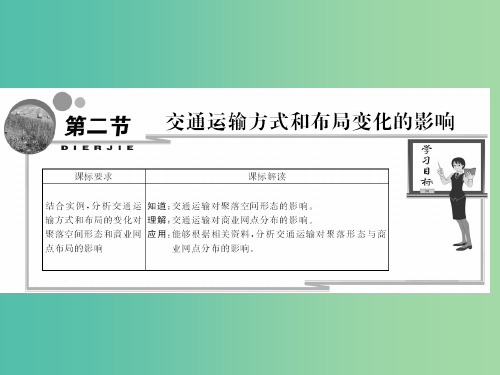 高中地理 第五章 交通运输的布局及其影响 第二节 交通运输方式和布局变化的影响课件 新人教版必修2
