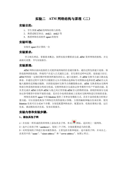 实验2ATM网络结构与原理